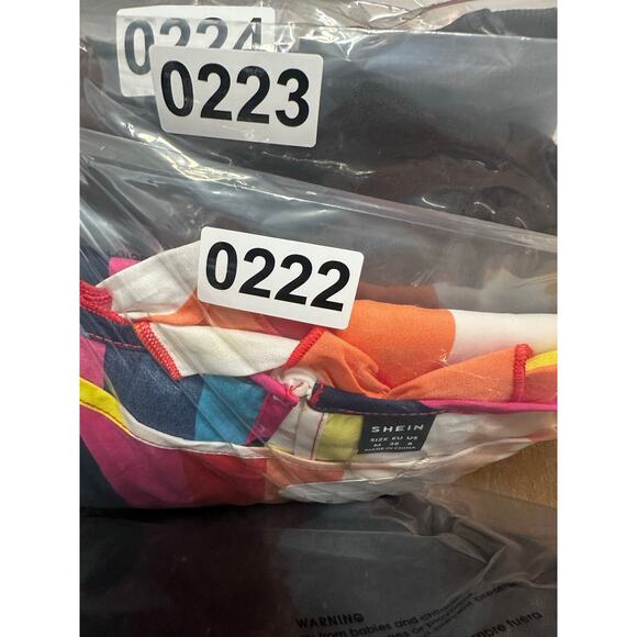 SHEIN VCAY Multicolor Rainbow Stripe Ruffle Sleeve Dress – Size M – NWT - Picture 11 of 11